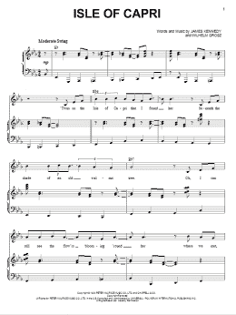 page one of Isle Of Capri (Piano & Vocal)