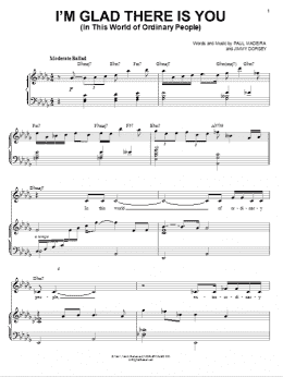 page one of I'm Glad There Is You (In This World Of Ordinary People) (Piano & Vocal)