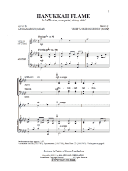 page one of Hanukkah Flame (SATB Choir)