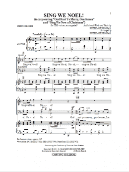 page one of Sing We Noel (TBB Choir)