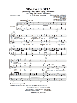 page one of Sing We Noel (SATB Choir)