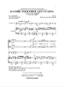 page one of O Come Together, Let Us Sing (SATB Choir)