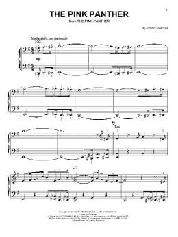 page one of The Pink Panther (Easy Piano)