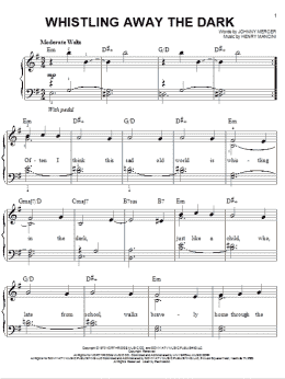 page one of Whistling Away The Dark (Easy Piano)