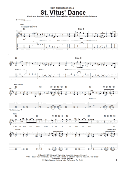 page one of St. Vitus' Dance (Guitar Tab)