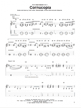 page one of Cornucopia (Guitar Tab)