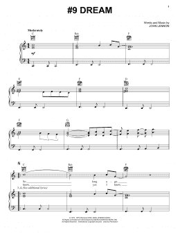 page one of #9 Dream (Piano, Vocal & Guitar Chords (Right-Hand Melody))