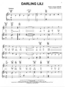 page one of Darling Lili (Piano, Vocal & Guitar Chords (Right-Hand Melody))