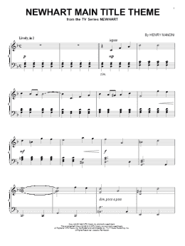 page one of Newhart Main Title Theme (Piano Solo)