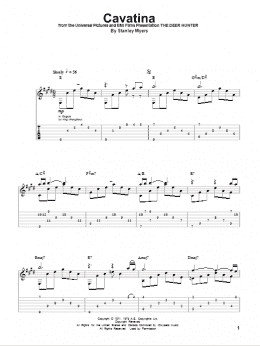 page one of Cavatina (from The Deer Hunter) (Guitar Tab (Single Guitar))