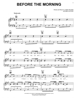 page one of Before The Morning (Piano, Vocal & Guitar Chords (Right-Hand Melody))