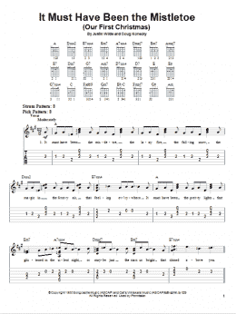 page one of It Must Have Been The Mistletoe (Our First Christmas) (Easy Guitar Tab)