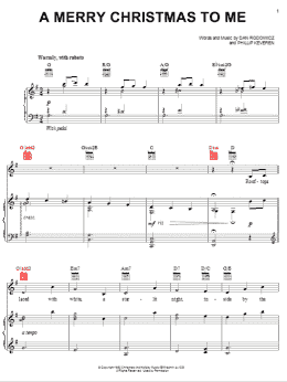 page one of A Merry Christmas To Me (Piano, Vocal & Guitar Chords (Right-Hand Melody))