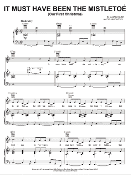 page one of It Must Have Been The Mistletoe (Our First Christmas) (Piano, Vocal & Guitar Chords (Right-Hand Melody))