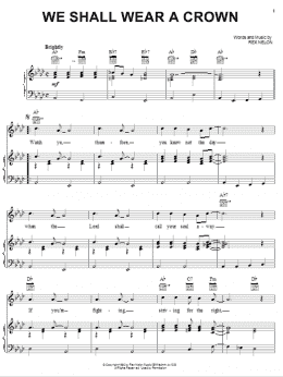 page one of We Shall Wear A Crown (Piano, Vocal & Guitar Chords (Right-Hand Melody))