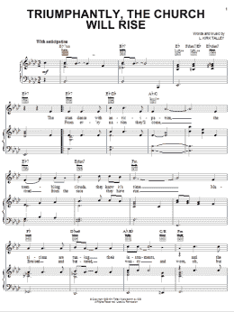 page one of Triumphantly, The Church Will Rise (Piano, Vocal & Guitar Chords (Right-Hand Melody))