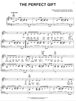 page one of The Perfect Gift (Piano, Vocal & Guitar Chords (Right-Hand Melody))