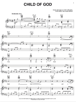 page one of Child Of God (Piano, Vocal & Guitar Chords (Right-Hand Melody))