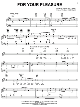 page one of For Your Pleasure (Piano, Vocal & Guitar Chords (Right-Hand Melody))