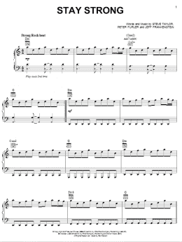 page one of Stay Strong (Piano, Vocal & Guitar Chords (Right-Hand Melody))