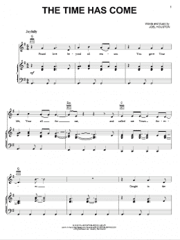 page one of The Time Has Come (Piano, Vocal & Guitar Chords (Right-Hand Melody))