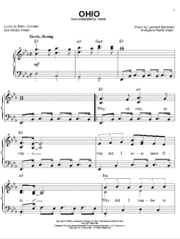 page one of Ohio (Easy Piano)