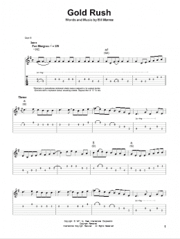 page one of Gold Rush (Guitar Tab (Single Guitar))