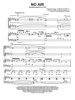 page one of No Air (Vocal Duet) (Piano & Vocal)