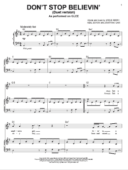 page one of Don't Stop Believin' (Vocal Duet) (Piano & Vocal)