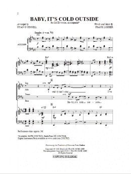 page one of Baby, It's Cold Outside (SATB Choir)