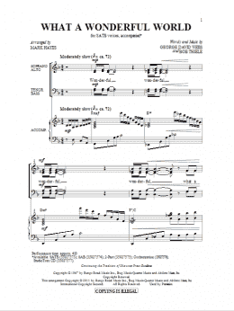 page one of What A Wonderful World (SATB Choir)