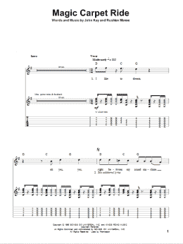 page one of Magic Carpet Ride (Guitar Tab (Single Guitar))