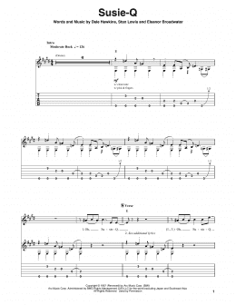 page one of Susie-Q (Guitar Tab (Single Guitar))