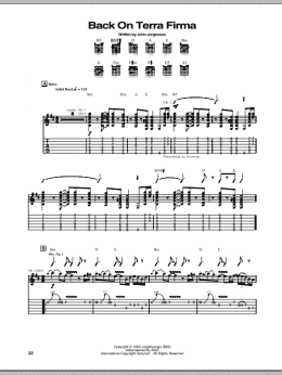 page one of Back On Terra Firma (Guitar Tab)