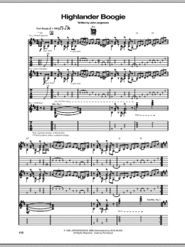 page one of Highlander Boogie (Guitar Tab)