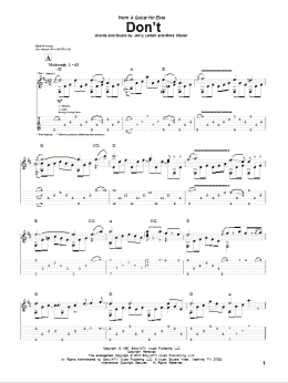 page one of Don't (Guitar Tab)