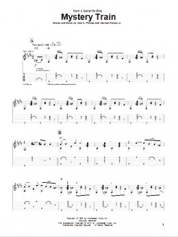 page one of Mystery Train (Guitar Tab)