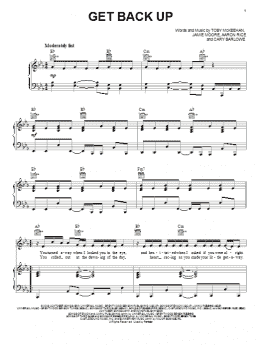 page one of Get Back Up (Piano, Vocal & Guitar Chords (Right-Hand Melody))