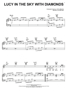 page one of Lucy In The Sky With Diamonds (Piano, Vocal & Guitar Chords (Right-Hand Melody))
