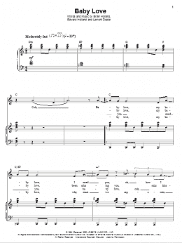 page one of Baby Love (Piano & Vocal)