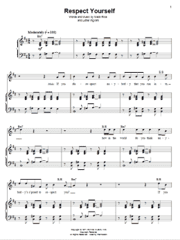 page one of Respect Yourself (Piano & Vocal)