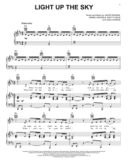 page one of Light Up The Sky (Piano, Vocal & Guitar Chords (Right-Hand Melody))