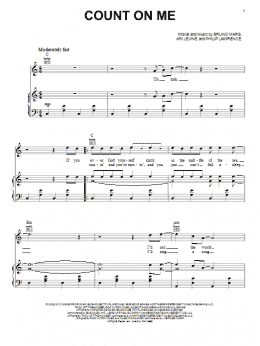 page one of Count On Me (Piano, Vocal & Guitar Chords (Right-Hand Melody))
