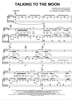 page one of Talking To The Moon (Piano, Vocal & Guitar Chords (Right-Hand Melody))