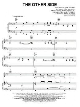 page one of The Other Side (Piano, Vocal & Guitar Chords (Right-Hand Melody))