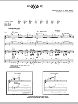 page one of Fixxxer (Guitar Tab)