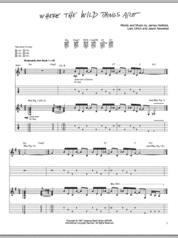 page one of Where The Wild Things Are (Guitar Tab)