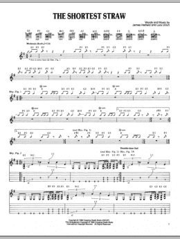 page one of The Shortest Straw (Guitar Tab)