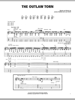 page one of The Outlaw Torn (Guitar Tab)