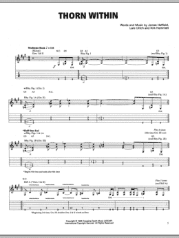 page one of The Thorn Within (Guitar Tab)